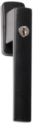 Gomboss/Perfekto Nagyalakú Ablakfélkilincs Zárható Téglalap Alakú Fekete (50-000074-70)