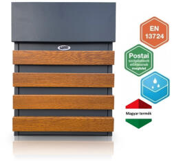 Gomboss/Perfekto Postaláda Four-Lines Fadekor Antracit-Arany tölgy (49-P00042-09)