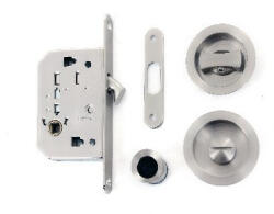 STERK Tolóajtó Zár Szett Prémium Matt Króm WC záras (Zárható) (25-K00245-EG)