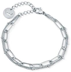 Vuch Divatos dupla acél karkötő Vovia Silver