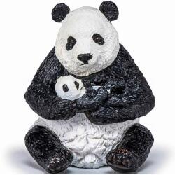 Papo Figurina Papo - Animale salbatice, Urs panda sezand cu pui in brate Figurina