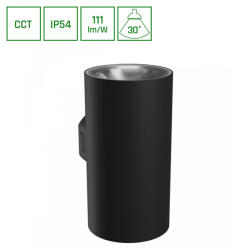 spectrumLED 18W CCT IP54 TORRE homlokzati lámpatest fekete SpectrumLED (SP SLI003022CCT_PW)