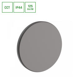 spectrumLED 9W CCT IP44 PIATTA szürke homlokzati lámpatest SpectrumLed (SP SLI003040CCT_PW)