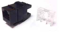 Datacom RJ45 UTP CAT5E, DUAL, SLIM, fekete (4003)