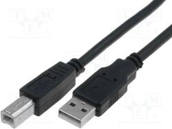 VCOM Кабел USB 2.0 AM / BM Black - CU201-B-3m (CU201-B-3m) - Allstore