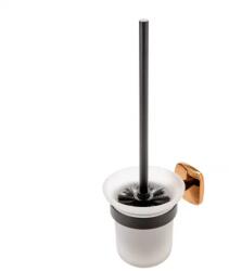 FDesign Perie WC cu suport FDesign Merida negru-rose gold (FDSFD6-MRD06-25)