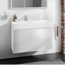 Hansgrohe Xevolos E 2 fiókos mosdószekrény 98x47, 5 cm, matt fehér / metálfehér 54181320 (54181320)