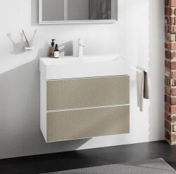 Hansgrohe Xevolos E 2 fiókos mosdószekrény 78x47, 5 cm, matt fehér / texturált bronz 54178390 (54178390)