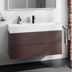Hansgrohe Xevolos E 2 fiókos mosdószekrény 118x47, 5 cm, matt palaszürke / sötét tölgy 54186730 (54186730)