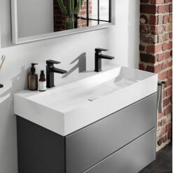 Hansgrohe Xevolos E kerámia mosdó 100x48 cm 2 csapfurattal és túlfolyó nélkül, SmartClean, fehér 61110450 (61110450)