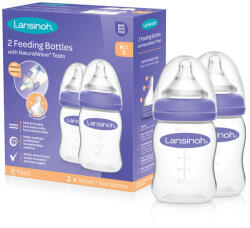 Lansinoh Kojenecká láhev s NaturalWaveTM cumlíkem 160 ml (S), 2 db