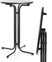 Toboli összecsukható kerek bárasztal fekete 70x110cm beltéri/kültéri 64221 - ebuying