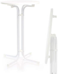Toboli összecsukható kerek bárasztal fehér 70x110 cm beltéri/kültéri 64220 - ebuying
