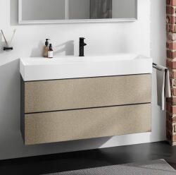 Hansgrohe Xevolos E 2 fiókos mosdószekrény 118x47, 5 cm, matt palaszürke / texturált bronz 54186390 (54186390)