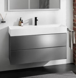Hansgrohe Xevolos E 2 fiókos mosdószekrény 118x47, 5 cm, matt palaszürke / metál palaszürke 54186770 (54186770)