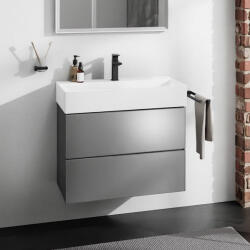 Hansgrohe Xevolos E 2 fiókos mosdószekrény 78x47, 5 cm, matt palaszürke / metál palaszürke 54180770 (54180770)