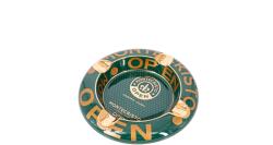 Montecristo Open zöld színű porcelán szivar hamutál 4 szivar részére - Arany színű Montecristo feliratokkal (HAB-30108)