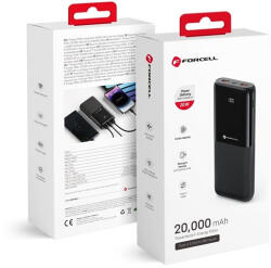 Forcell F-energy P20k1 Power bank / külső akkumulátor / power bank, (PD QC3.0 3A /20W/20 000 mAh) fekete