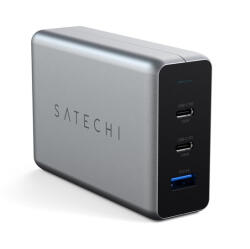 Satechi hálózati gyorstöltő Hub, 2xUSB-C, 1XUSB-A, PD, GaN, 100W, szürke (ST-TC100GM-EU)