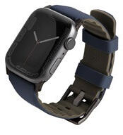 Uniq Linus Airosoft Apple Watch 42/44/45/49mm szilikon szíj, kék (UNIQ-45MM-LINUSBLU) - phoner