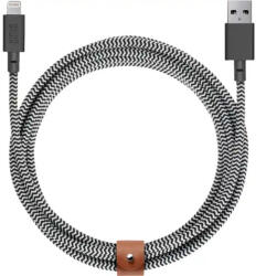 Native Union Belt XL USB / Lightning töltő- és adatkábel, 3m, zebra (BELT-L-ZEB-3-NP)