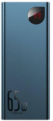 Baseus Adaman Metal powerbank 20000mAh, PD, QC 3.0, 65W, 2xUSB-A + USB-C + micro USB-A, , kék (PPIMDA-D03) - phoner