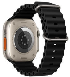 Forcell F-Design FA12 Apple Watch 42/44/45/49mm szíj, fekete - phoner