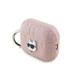 Karl Lagerfeld PU Embossed Choupette Head Apple AirPods Pro 2 tok, rózsaszín (KLAP2PGCHPP) - phoner