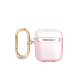 Guess Printed Stripe Apple Airpods tok, rózsaszín (GUA2HHTSP) - phoner