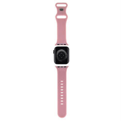 Hello Kitty Liquid Silicone Kitty Head Logo Apple watch szíj, 38/40mm, rózsaszín (HKAWMSCHBLP) - phoner