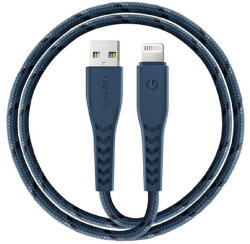 Energea Nyloflex C89 USB / Lightning MFI szövet töltő- és adatkábel, MFI 1.5m, kék (CBL-NF-BLU150)