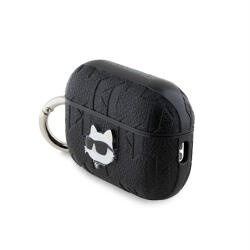 Karl Lagerfeld PU Embossed Choupette Head Apple AirPods Pro 2 tok, fekete (KLAP2PGCHPK) - phoner