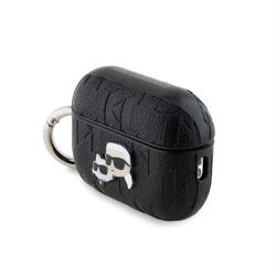 Karl Lagerfeld PU Embossed Karl and Choupette Heads Apple AirPods Pro 2 tok, fekete (KLAP2PGKCPK) - phoner