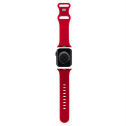 Hello Kitty Liquid Silicone Kitty Head Logo Apple watch szíj, 38/40mm, piros (HKAWMSCHBLR) - phoner