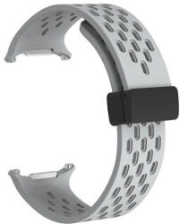 Samsung Galaxy Watch Ultra lyukacsos mágneses szilikon óraszíj, 24mm, szürke (CEL-STRAPPWATCH7U-GY) - phoner
