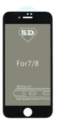 Apple iPhone 7/8, 5D Full Glue Privacy hajlított tempered glass kijelzővédő üvegfólia, fekete - phoner