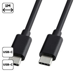 Cellect Töltő- és adatkábel USB-C / USB-C 3A, 1m, fekete (MDCU-TYPEC-TYPEC-BK)