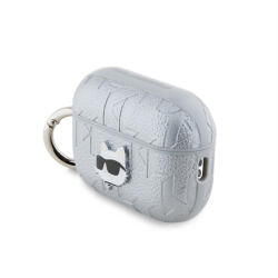 Karl Lagerfeld PU Embossed Choupette Head Apple AirPods Pro 2 tok, ezüst (KLAP2PGCHPS) - phoner