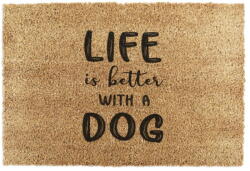 Artsy Doormats Kókuszrost lábtörlő 40x60 cm Life Is Better With a Dog - Artsy Doormats