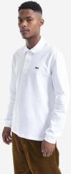 Lacoste pamut hosszúujjú L1312 001 fehér, sima - fehér L