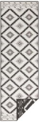 NORTHRUGS Malibu fekete-krémszínű kültéri szőnyeg, 80 x 250 cm - NORTHRUGS