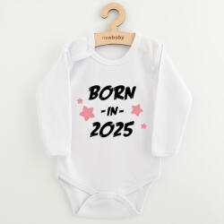 NEW BABY Gyermekek body nyomtatással New Baby BORN IN 2025 pink - babacokmok