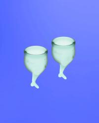 Satisfyer Feel Secure - 2 db intimkehely (sötétzöld)