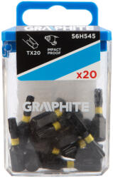 GRAPHITE Torziós ütvecsavarozó bit TX20 x 25mm, 20db (56H545) - szerszamhaz