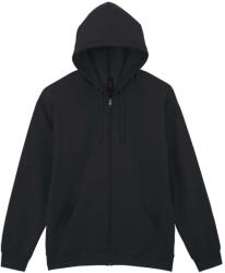 Gildan Softstlye Midweight cipzáros - kapucnis pulóver GISF600, Black-XL (gisf600bl-xl)
