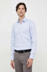 Calvin Klein pamut ing férfi, galléros, slim - kék 43
