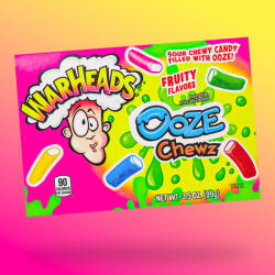 Warheads Ooze Chewz savanyú-gyömölcsös töltött cukorka 99g - delfinbuvar