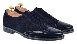 Lucianis style Pantofi barbati eleganti din piele naturala, bleumarin, 870LVBLM (870LVBLM)