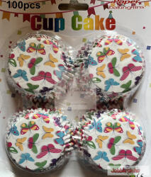  Muffin papír szett - pillangós - 100 db / csomag