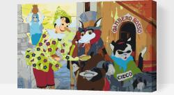  Festés számok szerint - Pinokkió Méret: 40x60cm, Keretezés: Kartonlemezen